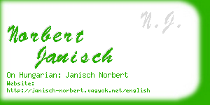 norbert janisch business card